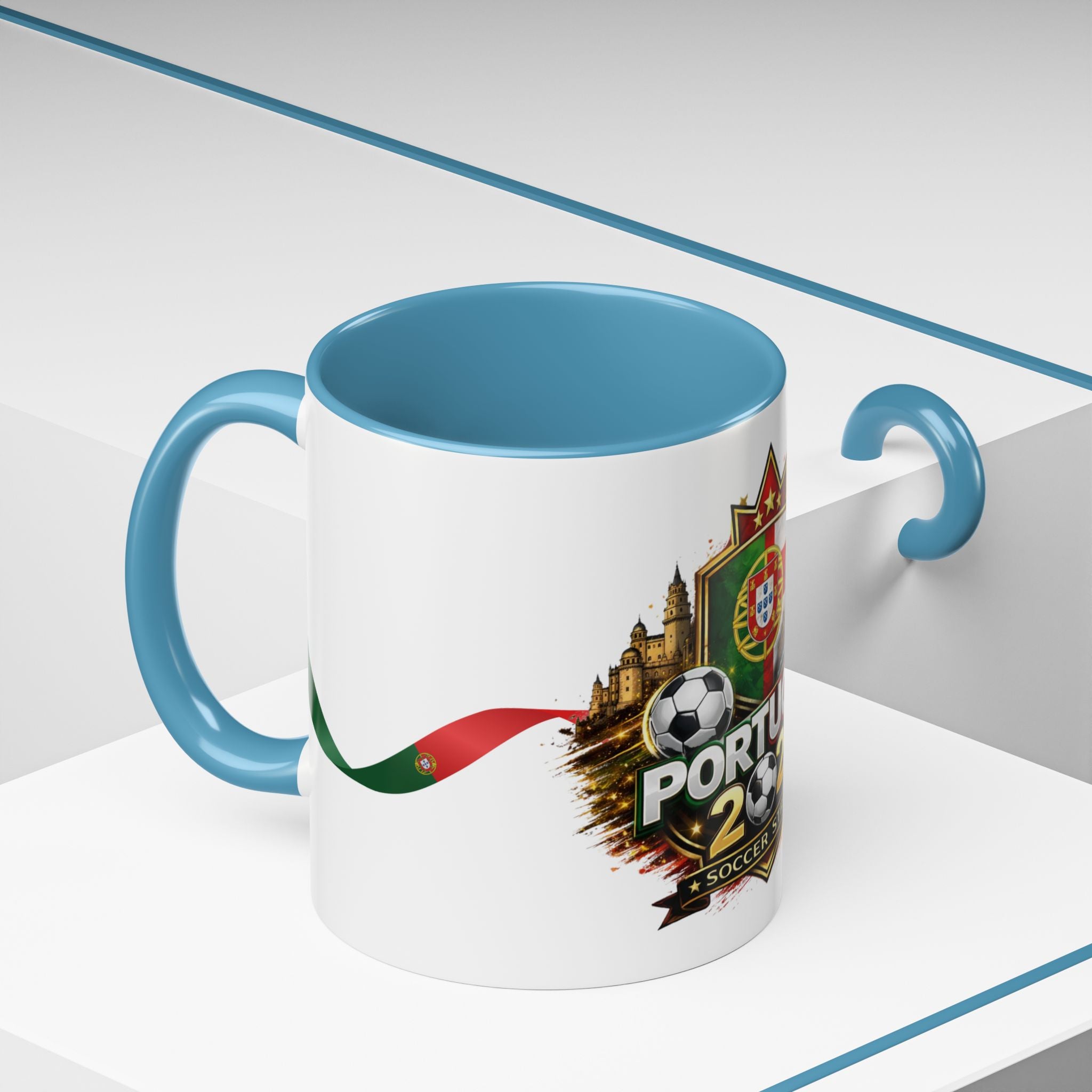 Portugal 2026 Soccer Mug – Portugal Flag & Crest Accent Coffee Cup