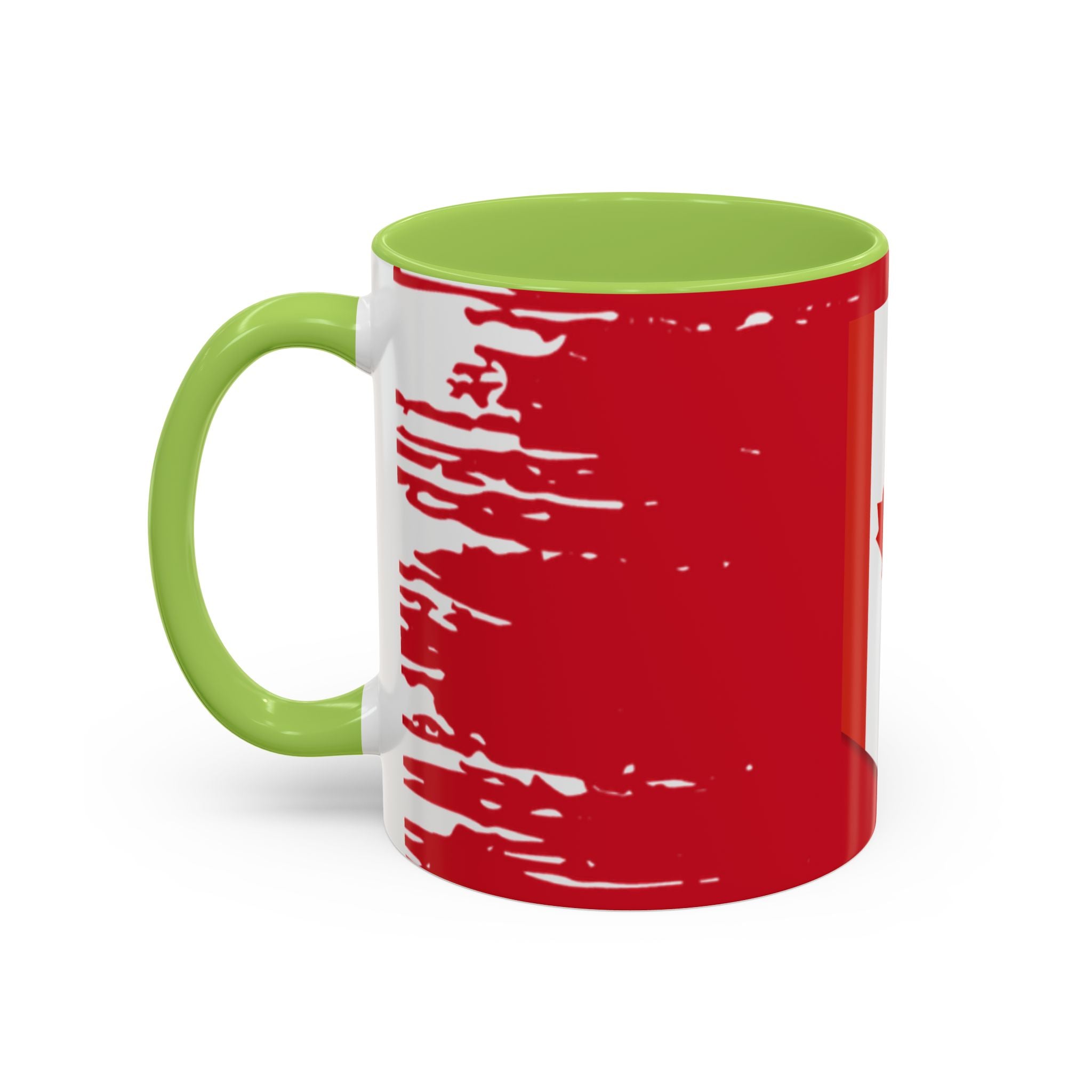 Canada Maple Leaf Accent Coffee Mug – Red Canadian Flag Design (11/15 oz)