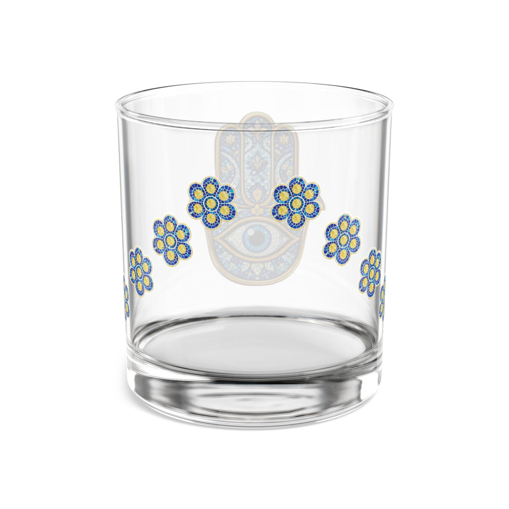 Hamsa & Evil Eye 10oz Rocks Glass — Protective Barware Gift