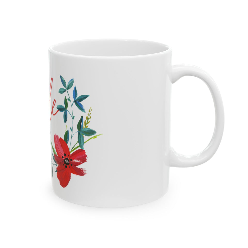 Bride to Be Floral Ceramic Mug — Bridal Shower Gift Coffee Cup (11oz, 15oz)