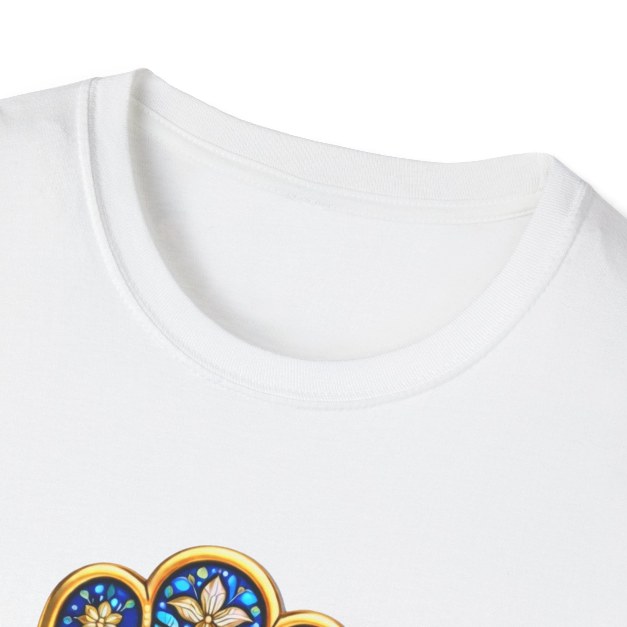Hamsa Hand T-Shirt with Evil Eye – Blue Mosaic Protection Tee