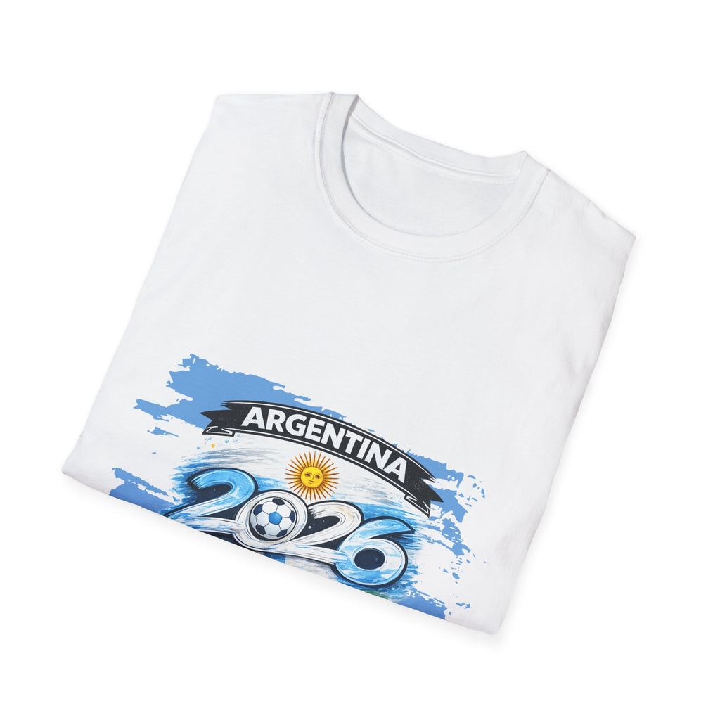 Argentina 2026 Soccer Cup T-Shirt — South America Flag & Trophy Design