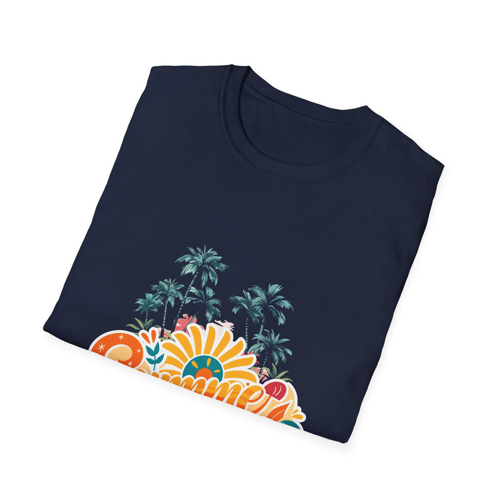 Summer Vibes T-Shirt — Retro Beach Palm Tree Graphic