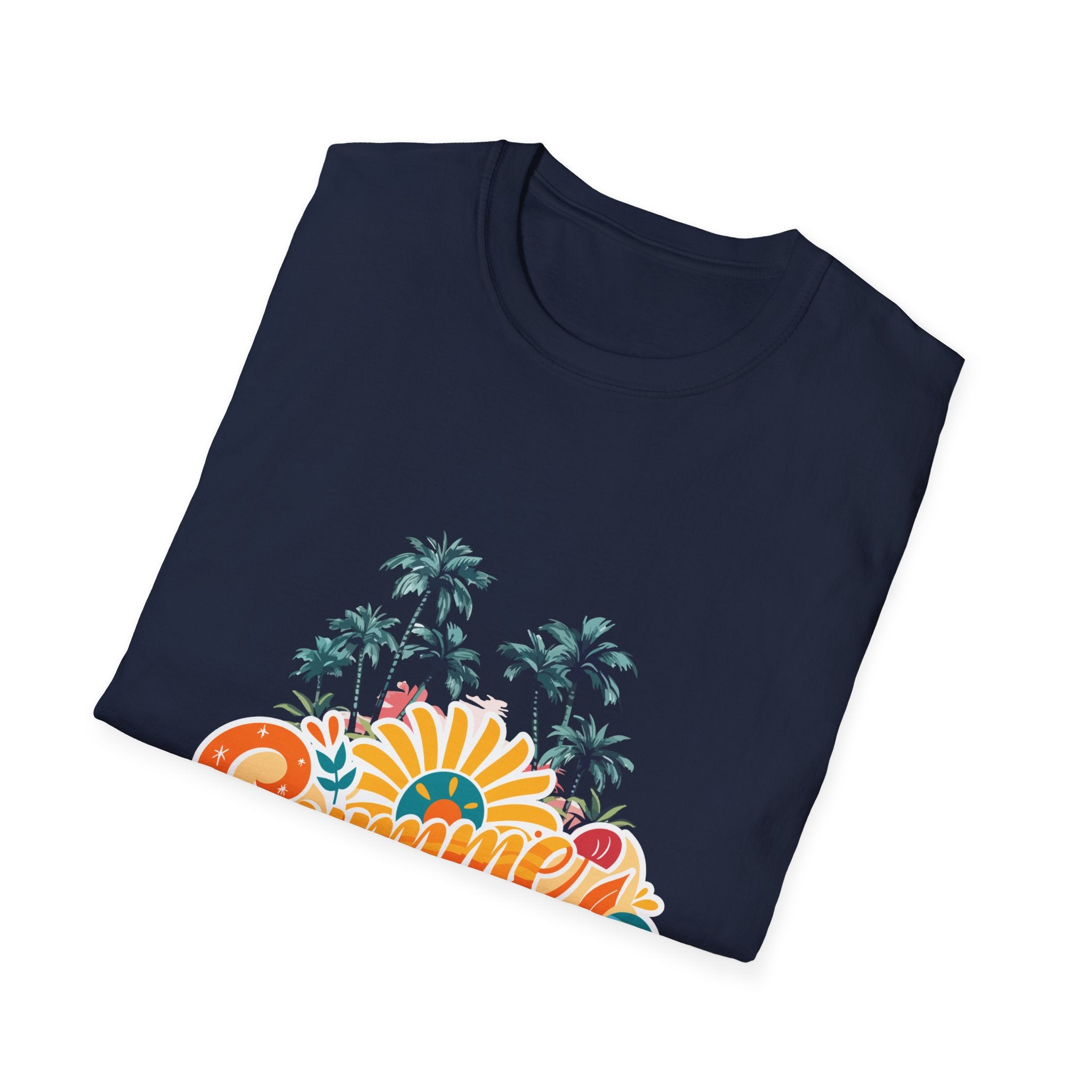 Summer Vibes T-Shirt — Retro Beach Palm Tree Graphic