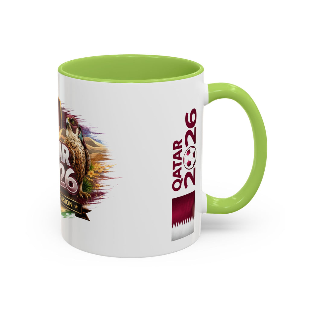 Qatar 2026 Football Passion Accent Coffee Mug (11/15oz)