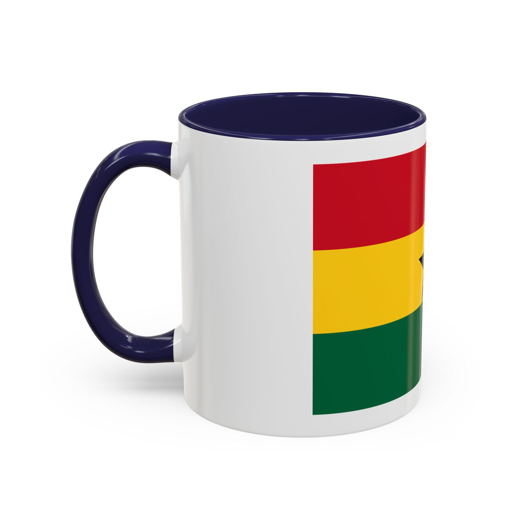 Ghana Flag Accent Coffee Mug – Black Star Red Yellow Green 11/15oz