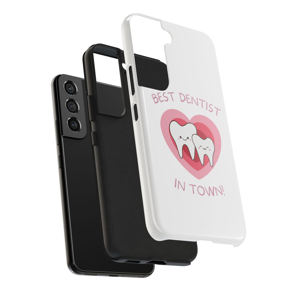 Tough Phone Case — “Best Dentist in Town!” Cute Tooth Heart Design