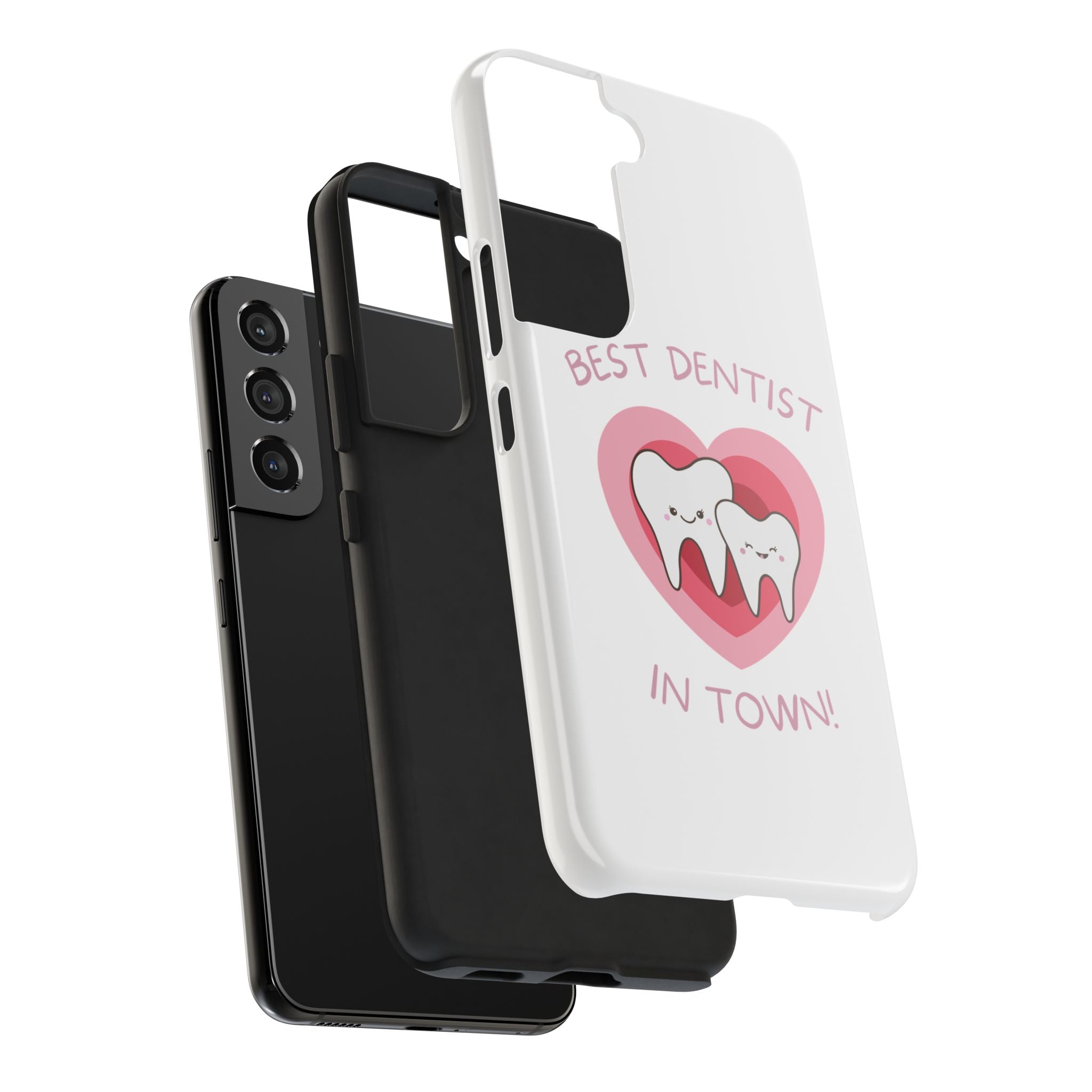 Tough Phone Case — “Best Dentist in Town!” Cute Tooth Heart Design