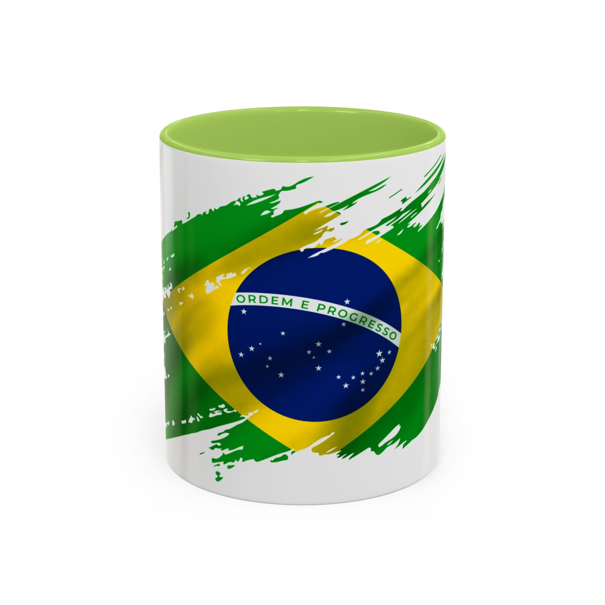 Brazil Flag Accent Coffee Mug — Brasil Pride 11/15oz