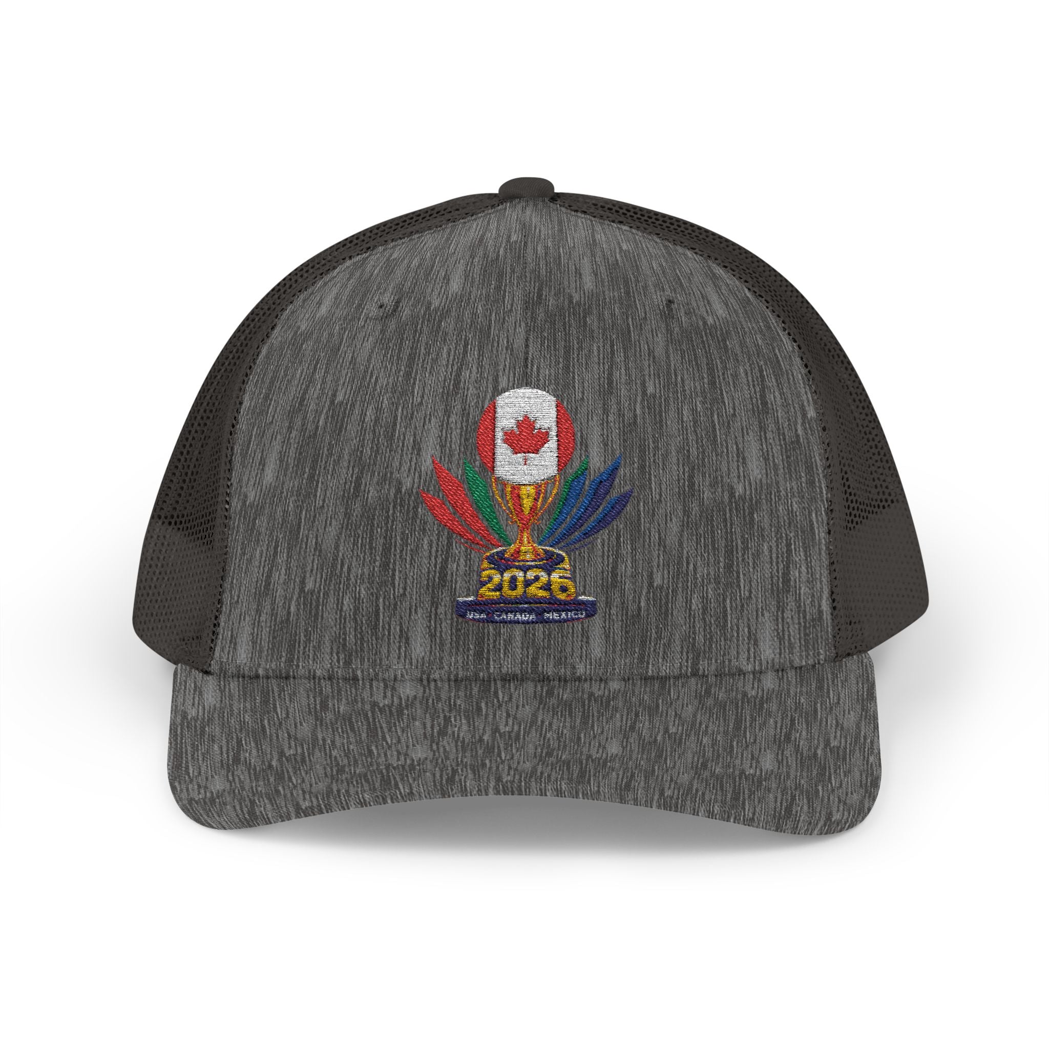 Embroidered Colorful Trophy Trucker Cap - Snapback Mesh Hat