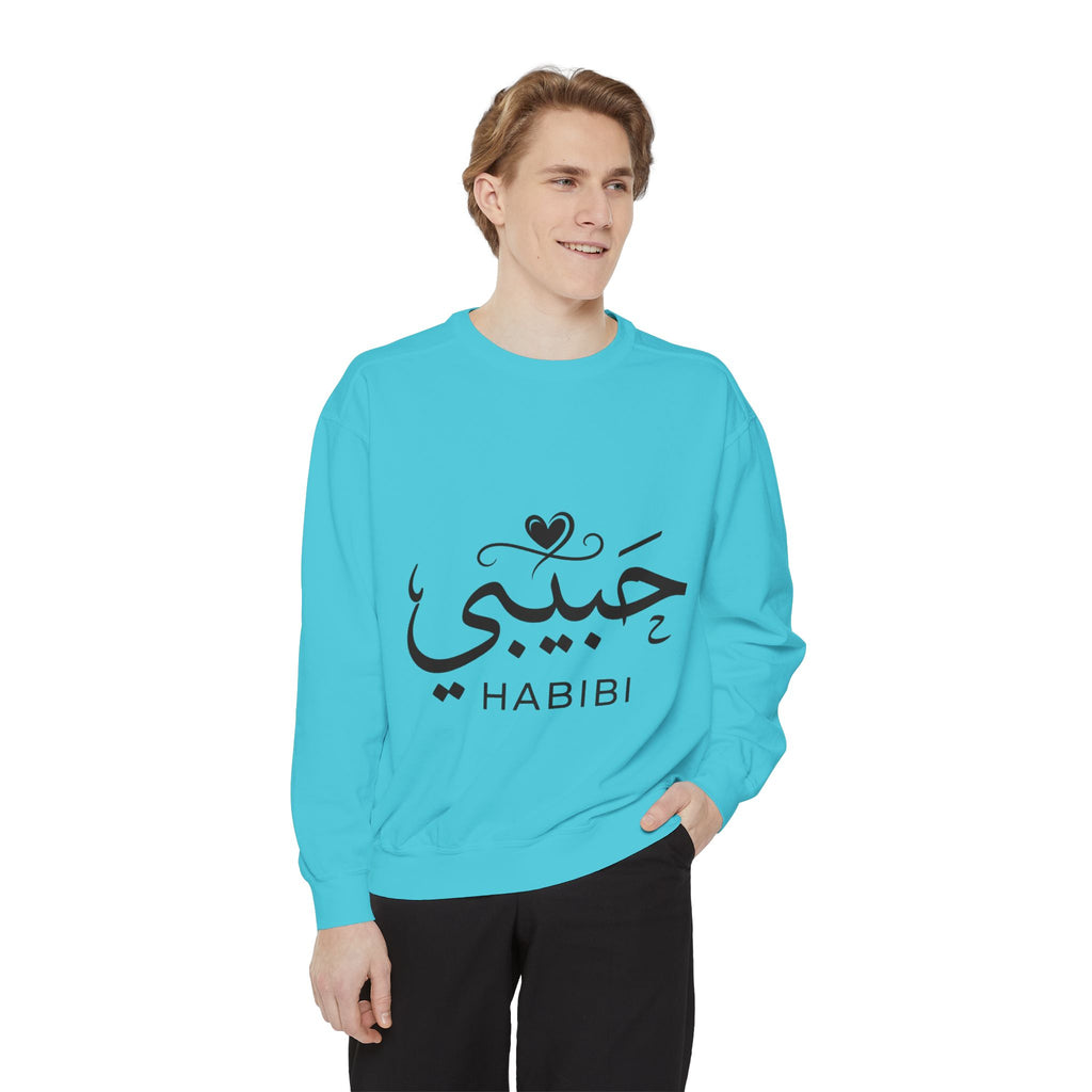 Habibi Sweatshirt — Arabic 'Habibi' Love Script Cozy Sweater