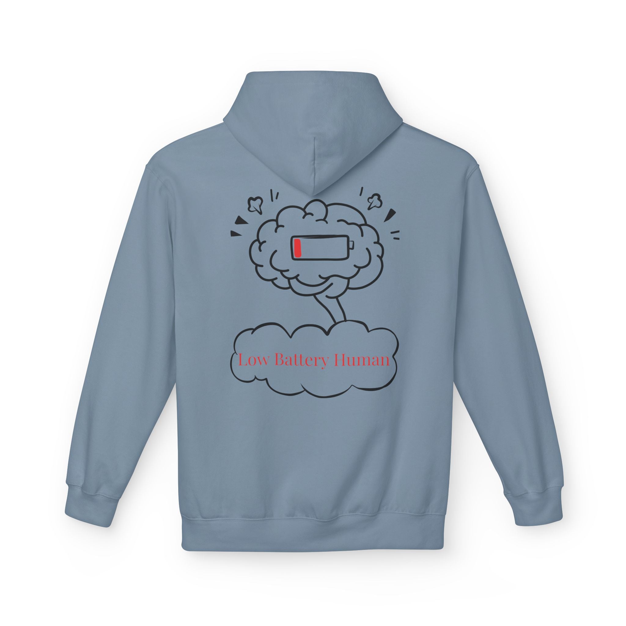 Low Battery Human Unisex Midweight Softstyle Fleece Hoodie