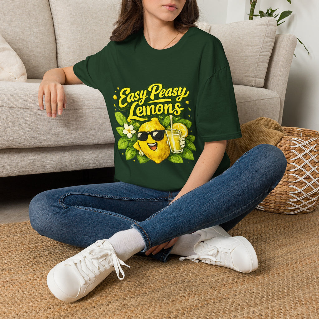 Easy Peasy Lemons uni sex  T-Shirt — Cute Lemon Graphic Tee for Summer & Gifts