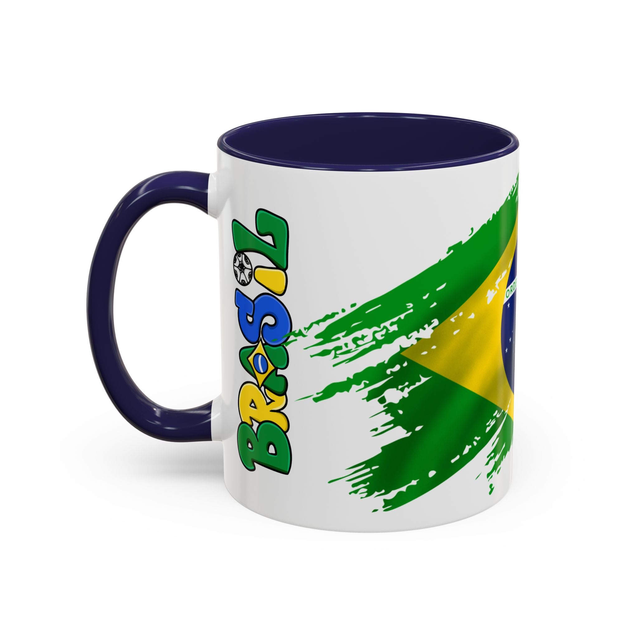 Brazil Flag Accent Coffee Mug — Brasil Pride 11/15oz