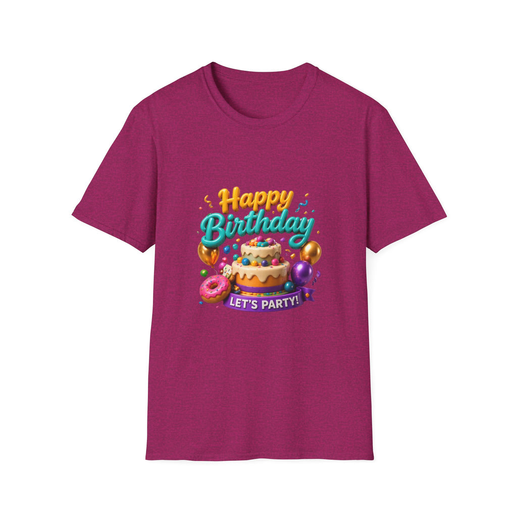 Birthday Party T-Shirt — "Happy Birthday, Let’s Party!"