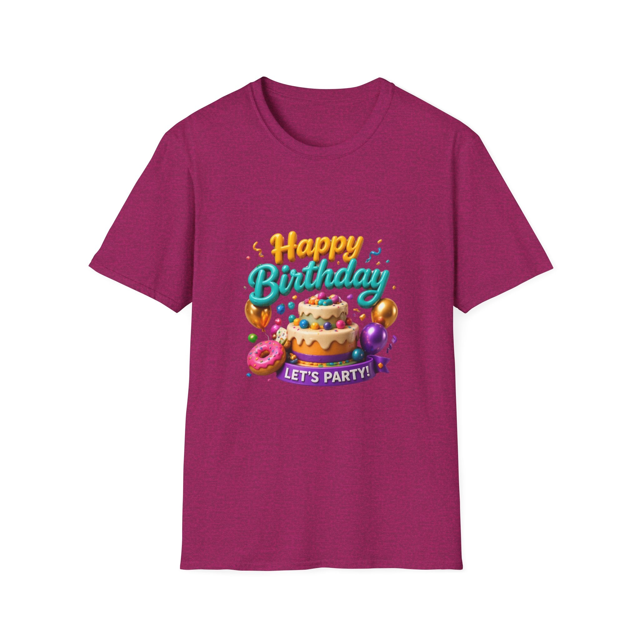 Birthday Party T-Shirt — "Happy Birthday, Let’s Party!"