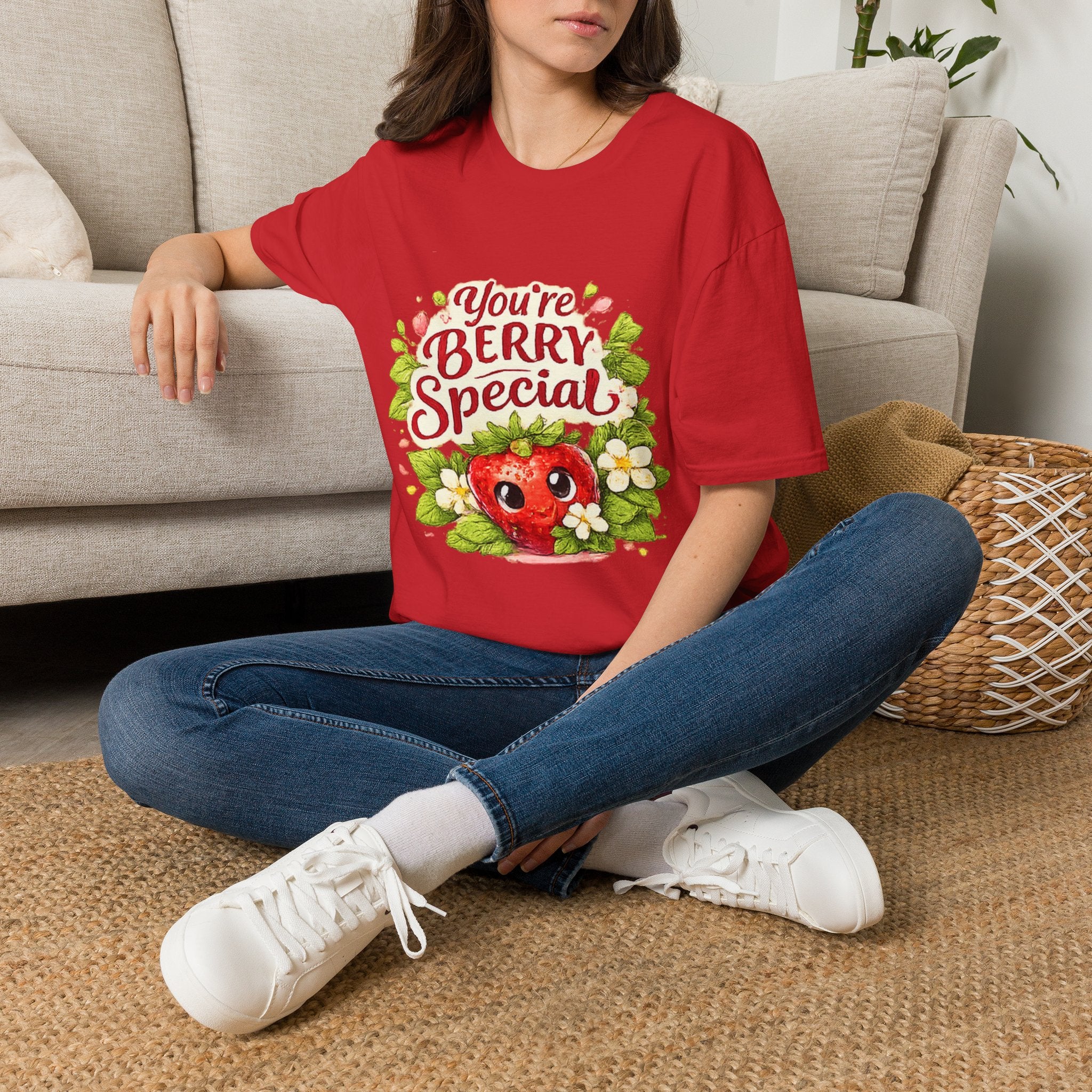T-Shirt — "You're Berry Special" Cute Strawberry Graphic Tee