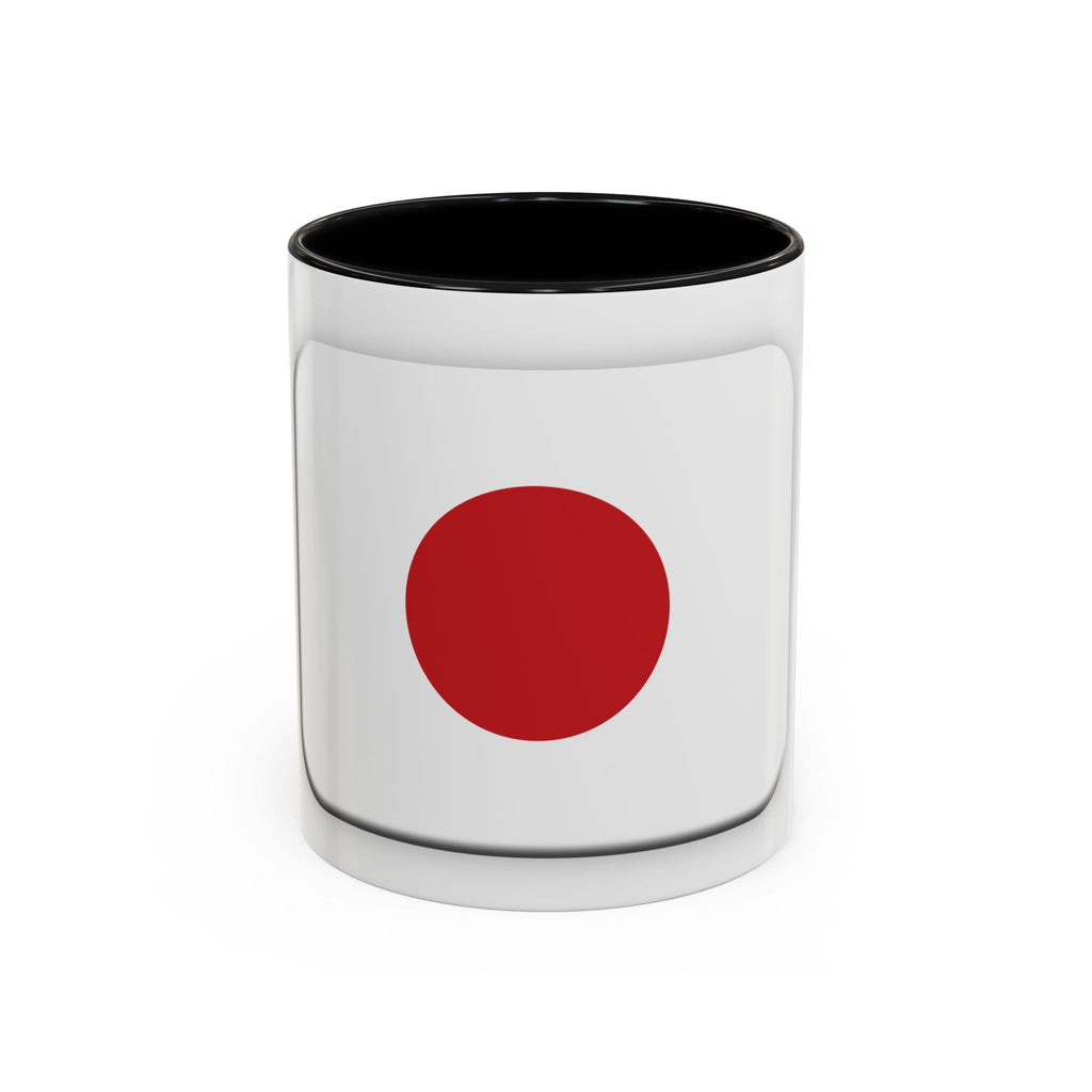 Japanese Minimal Red Dot Accent Coffee Mug — Modern Japanese Flag Inspired Ceramic Mug (11/15oz)