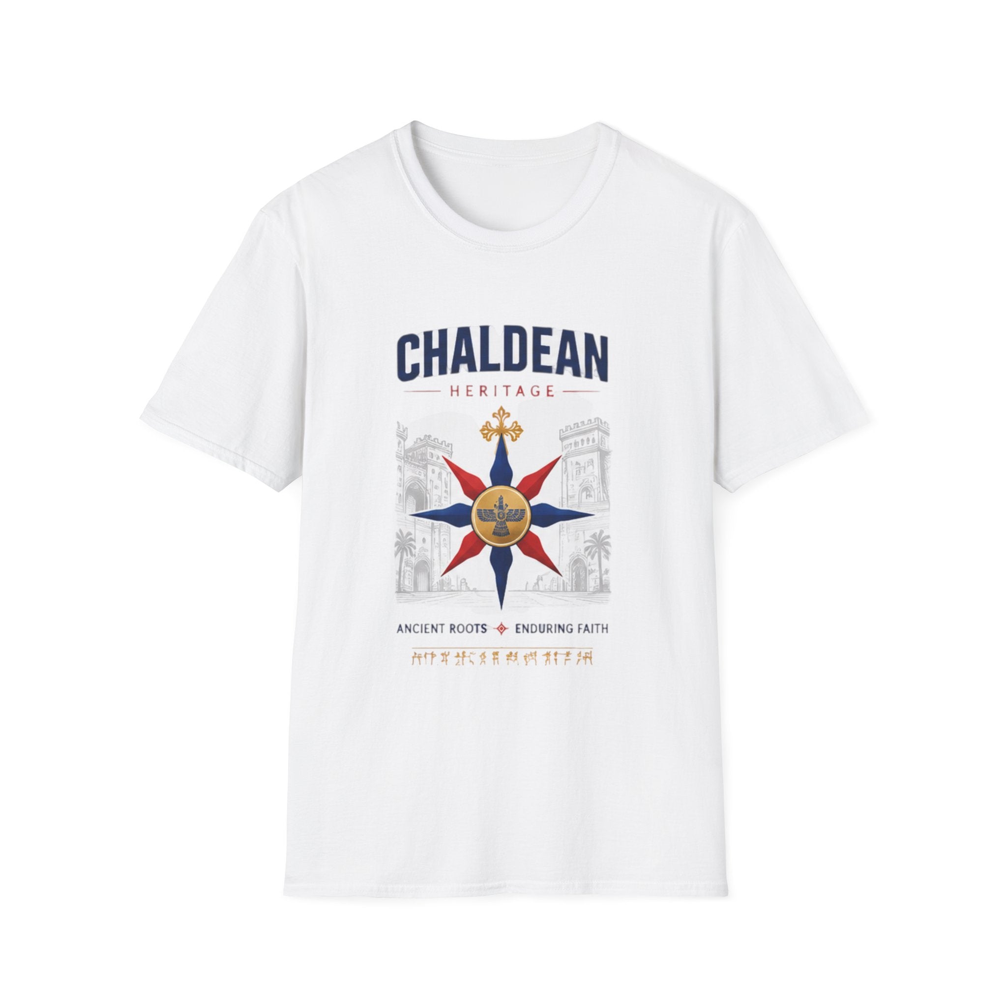 Chaldean Heritage T-Shirt — Pride Tee with Assyrian Star & Script