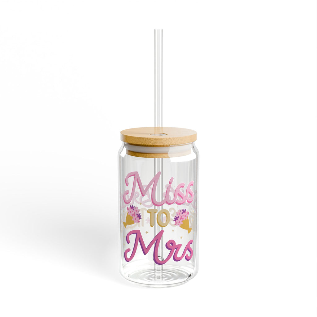Miss to Mrs 16oz Sipper Glass – Bachelorette Bridal Shower Gift