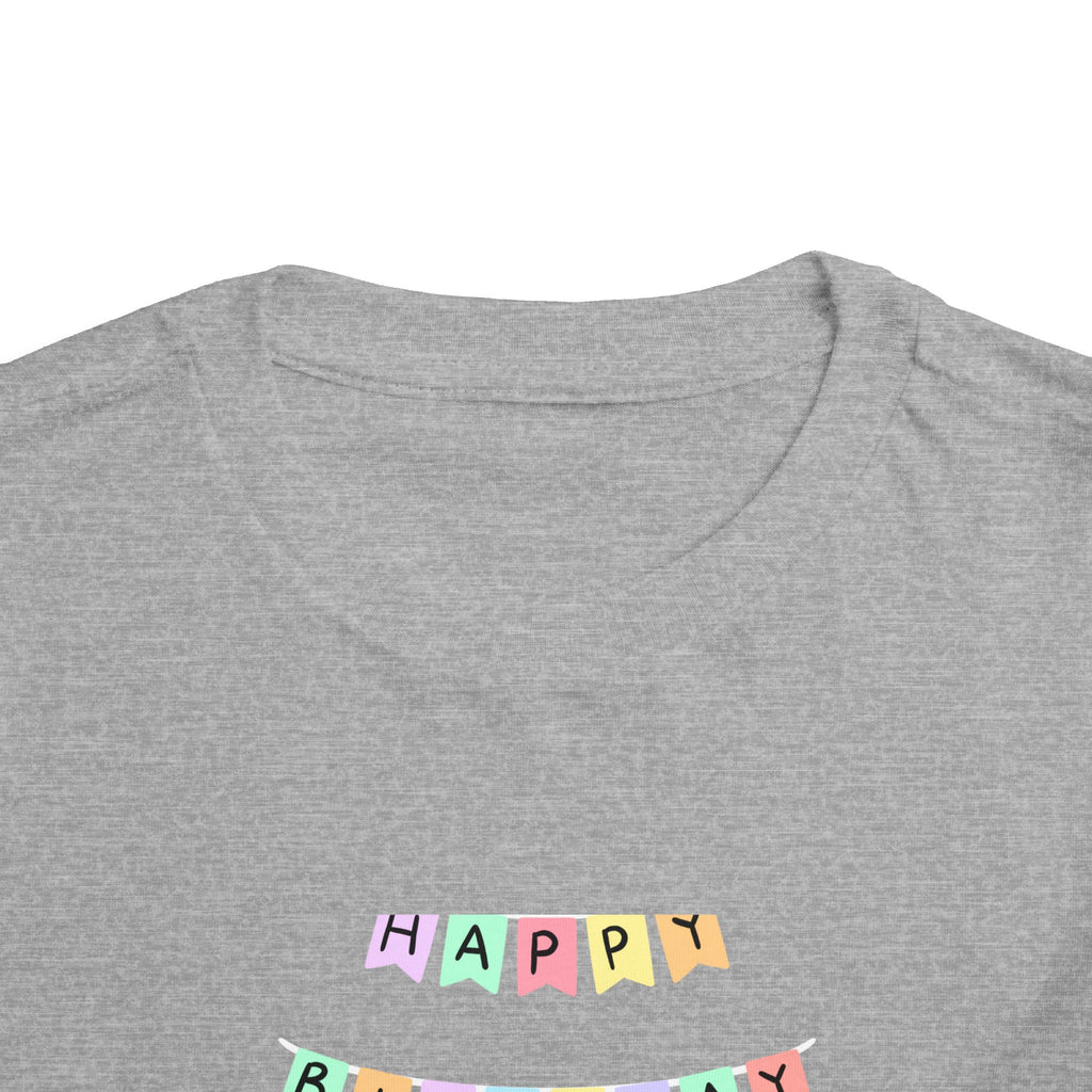 Toddler Birthday Castle Tee — "Happy Birthday" Princess Shirt