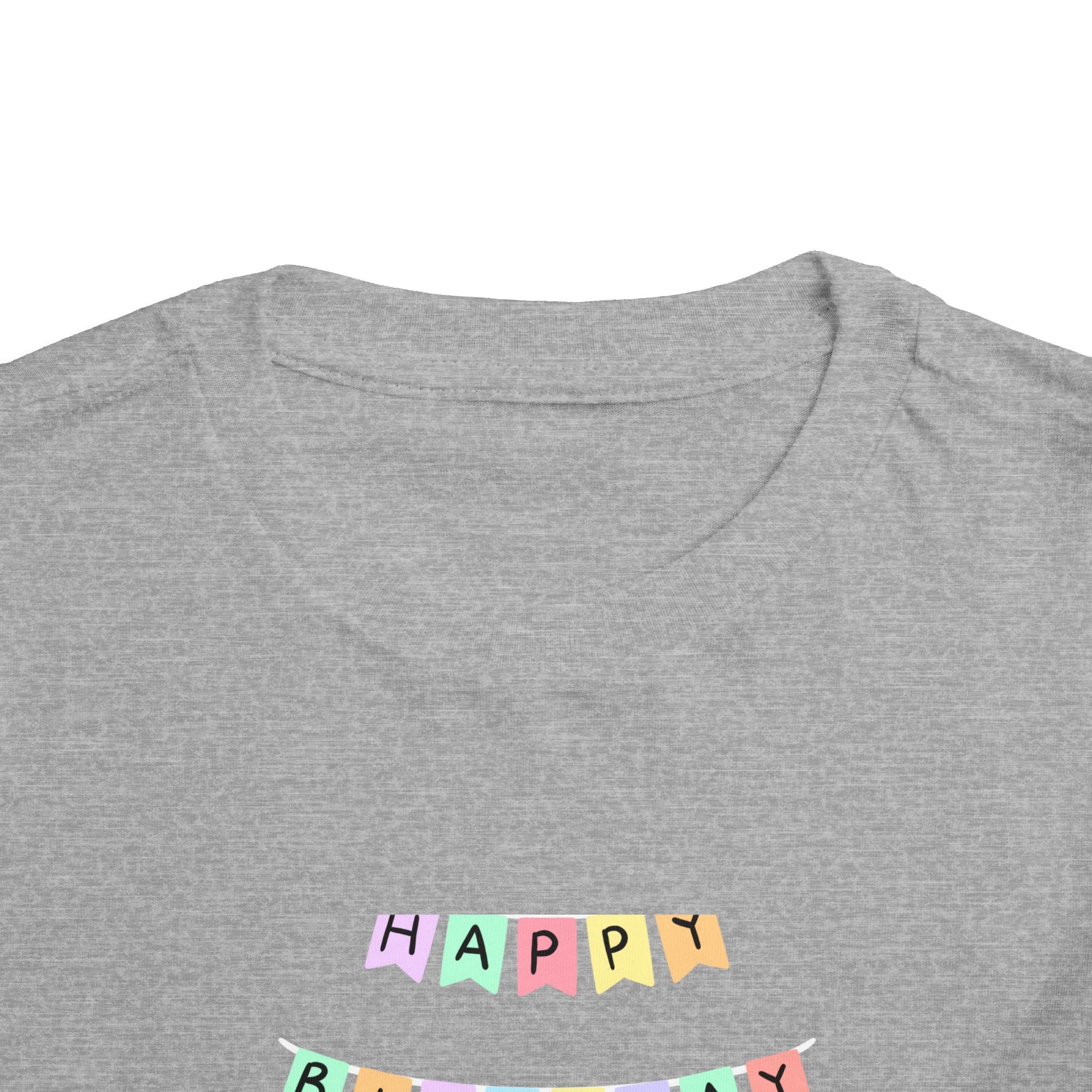 Toddler Birthday Castle Tee — "Happy Birthday" Princess Shirt