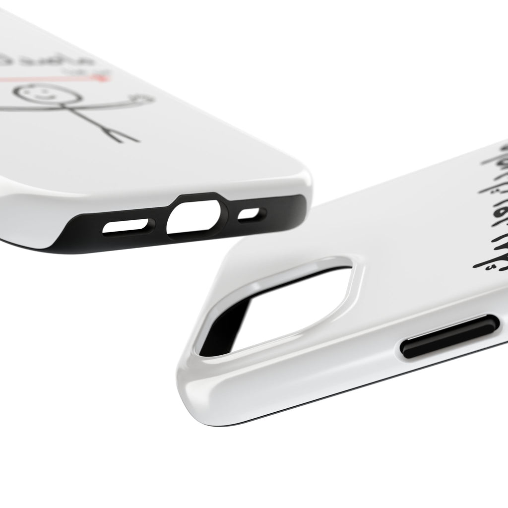 Tough Phone Case — Arabic 'ماصدك بعد بيك' Stick Figure Design