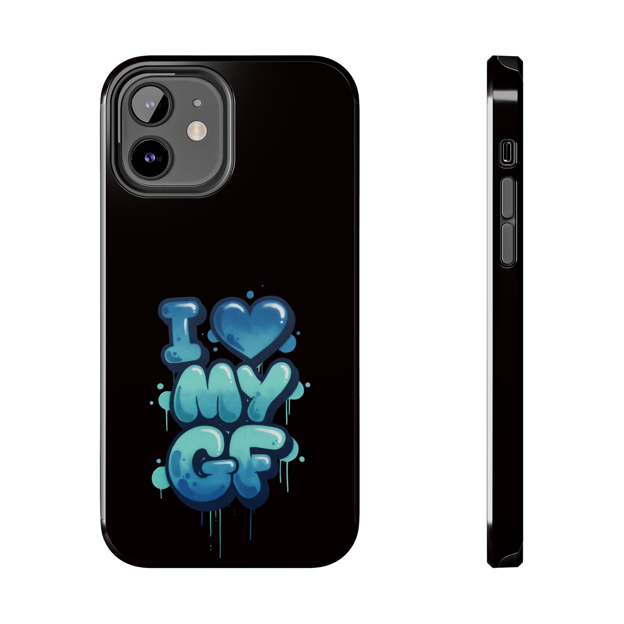 I Love My GF Phone Case — Protective Glossy "I  My GF" Design