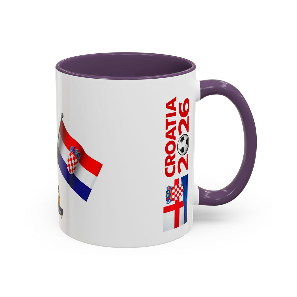 Croatia 2026 Soccer Fan Coffee Mug — Flags & Trophy Cup Design