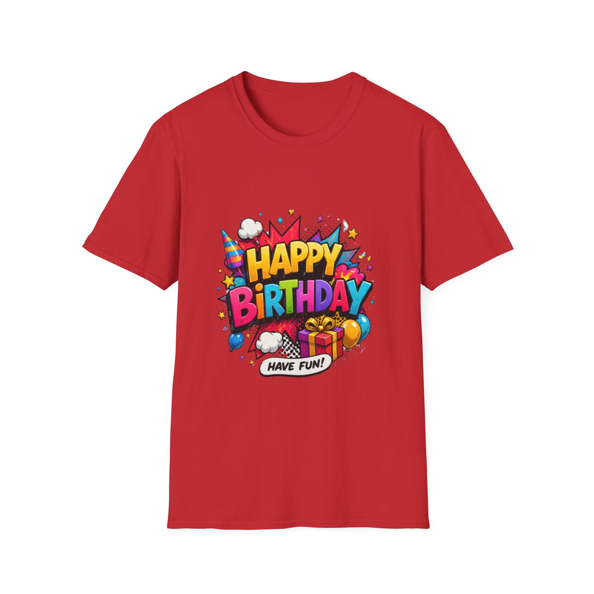 Happy Birthday Have Fun" Colorful Party Tee