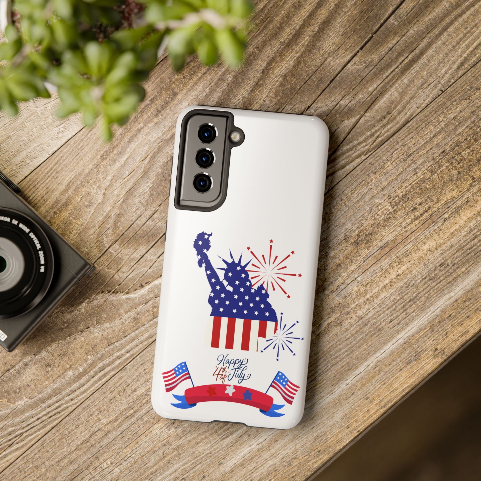 4th of July Tough Phone Case — Statue of Liberty USA Flag Design