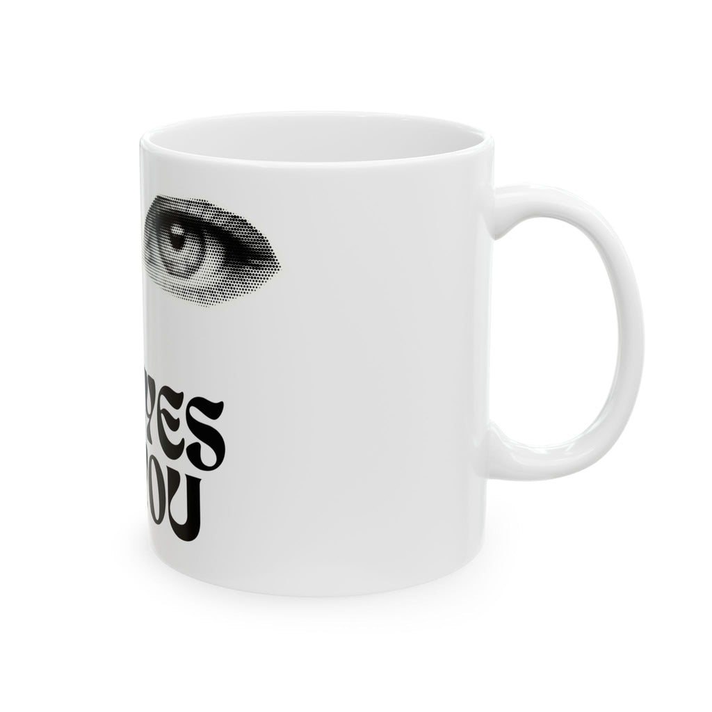 Mug — 'My Eyes On You' Vintage Eye Graphic Ceramic Coffee Mug (11oz & 15oz)