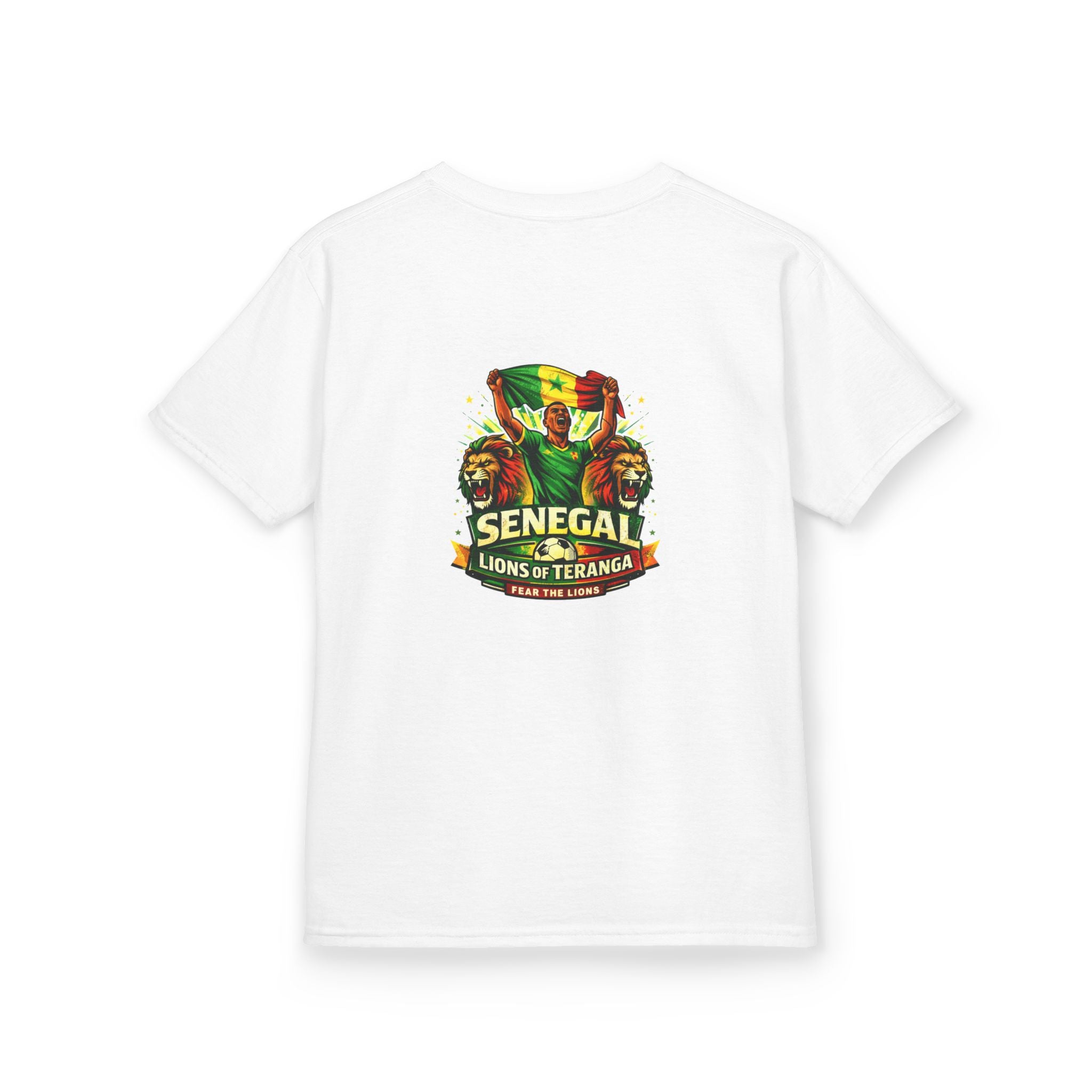 Senegal Kids T‑Shirt — Senegal Flag & 'Senegal Lions' Soccer Graphic