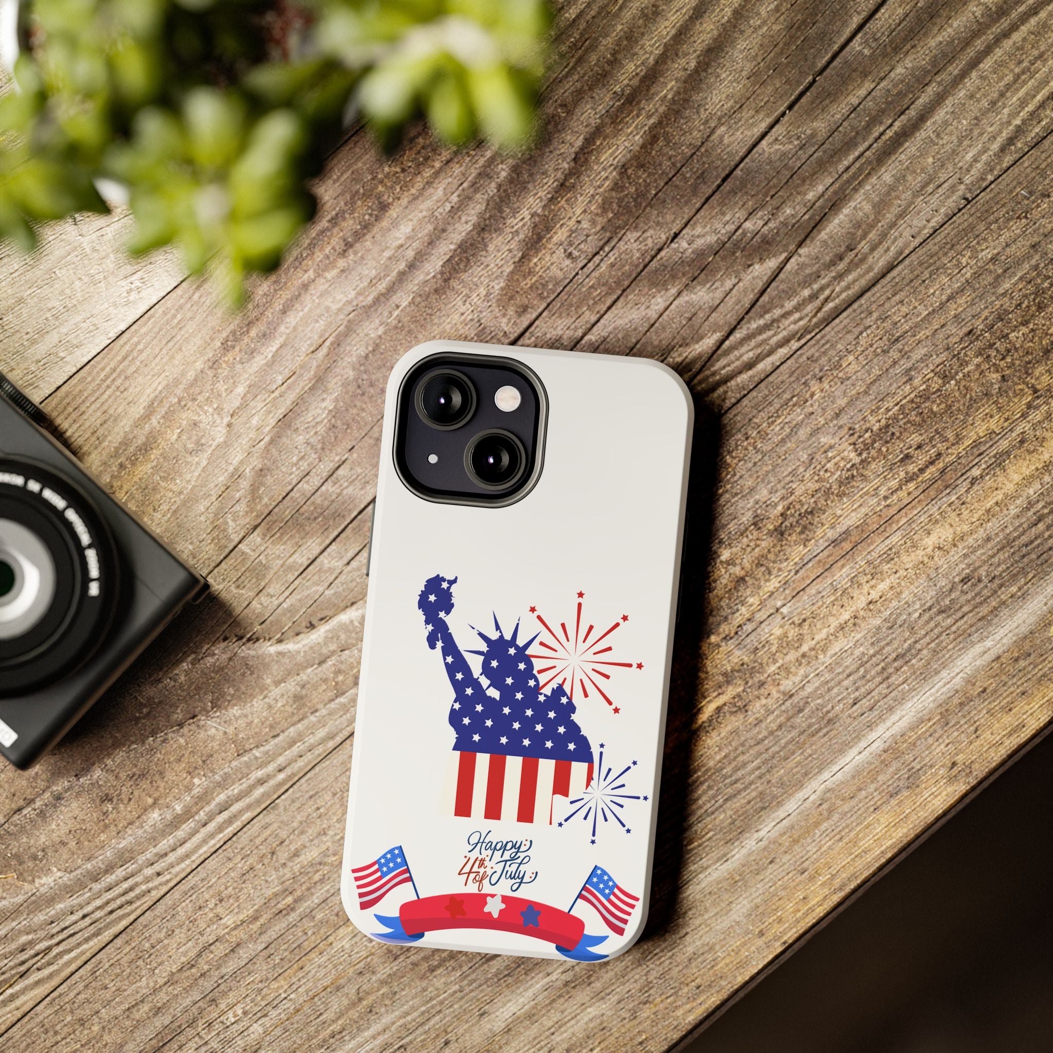 4th of July Tough Phone Case — Statue of Liberty USA Flag Design