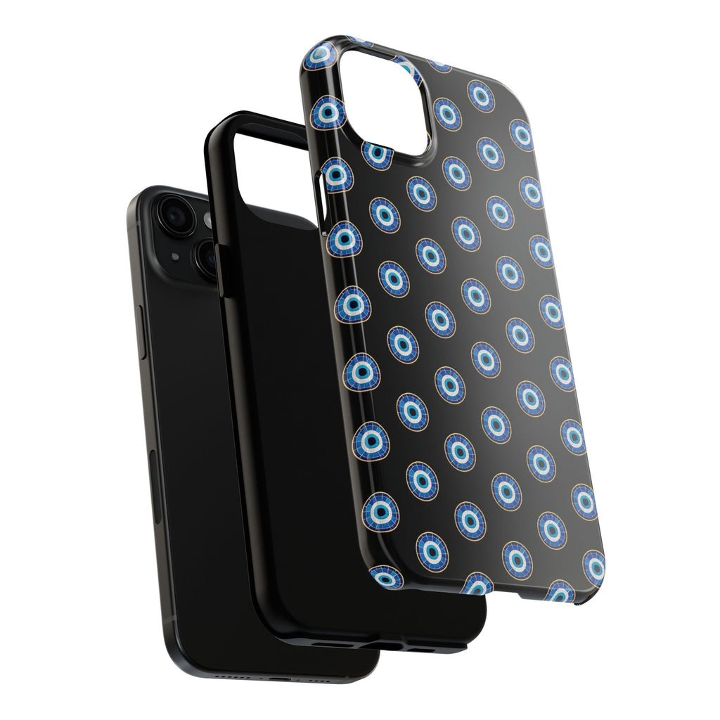 Evil Eye Pattern Tough Phone Case — Protective Blue Nazar Design