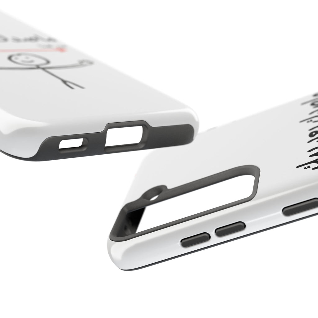 Tough Phone Case — Arabic 'ماصدك بعد بيك' Stick Figure Design