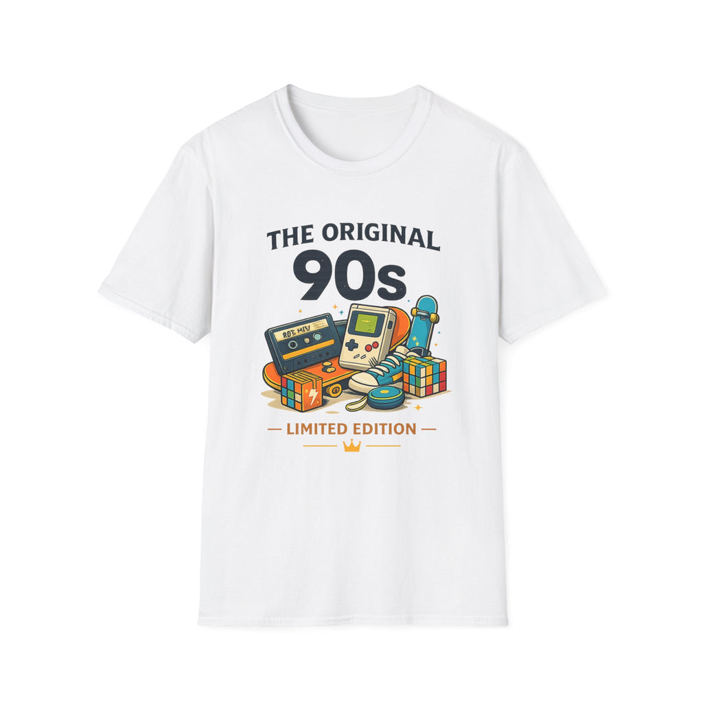 90s Retro Tee — "The Original 90s" Vintage Gaming & Nostalgia Graphic T-Shirt