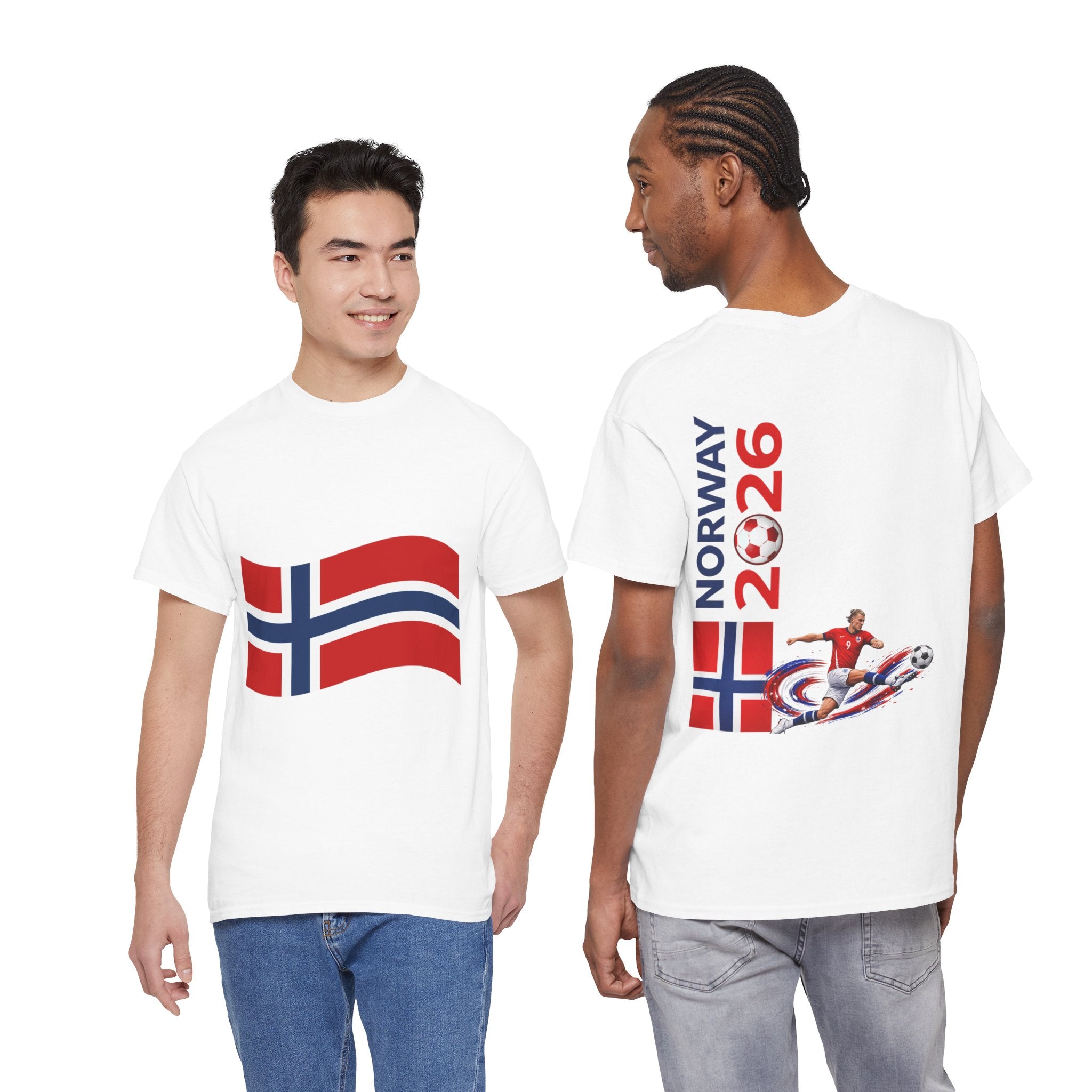 Norway Flag Soccer Tee – Norway 2026 Football Fan T-Shirt