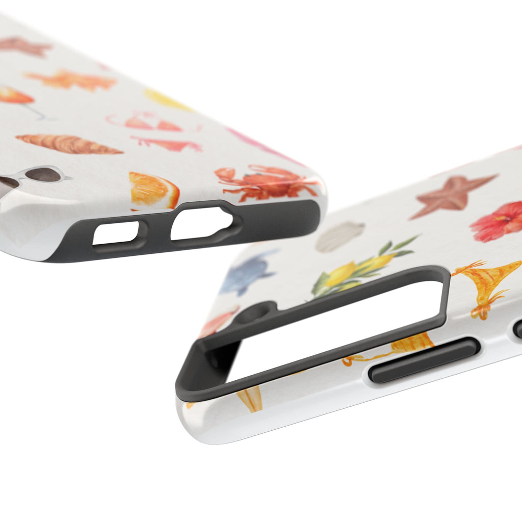 Summer Seashells Pattern Tough Phone Case — Beach Vacation Phone Cover
