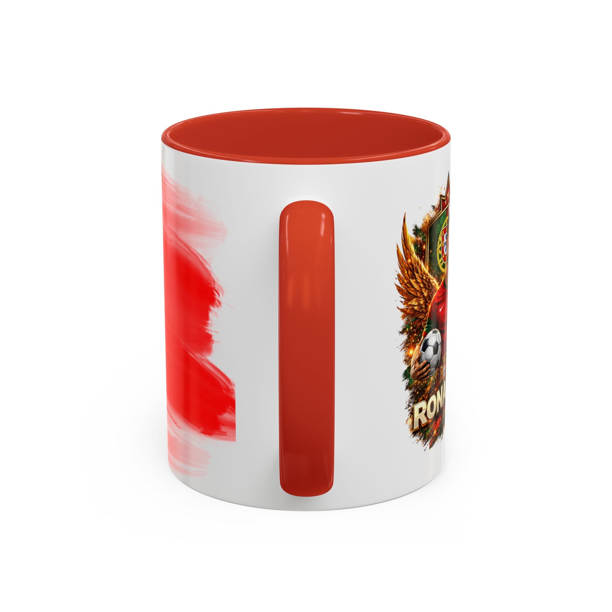 Portugal Flag Accent Coffee Mug — Painted Portuguese Crest Design (11/15oz)