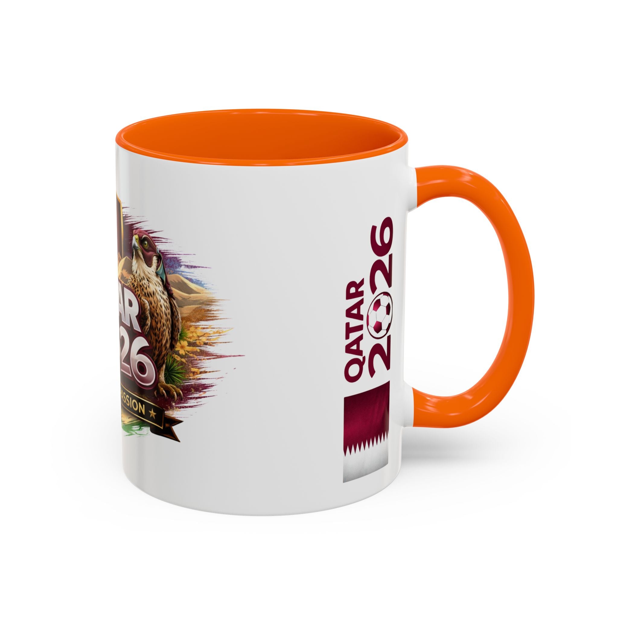 Qatar 2026 Football Passion Accent Coffee Mug (11/15oz)