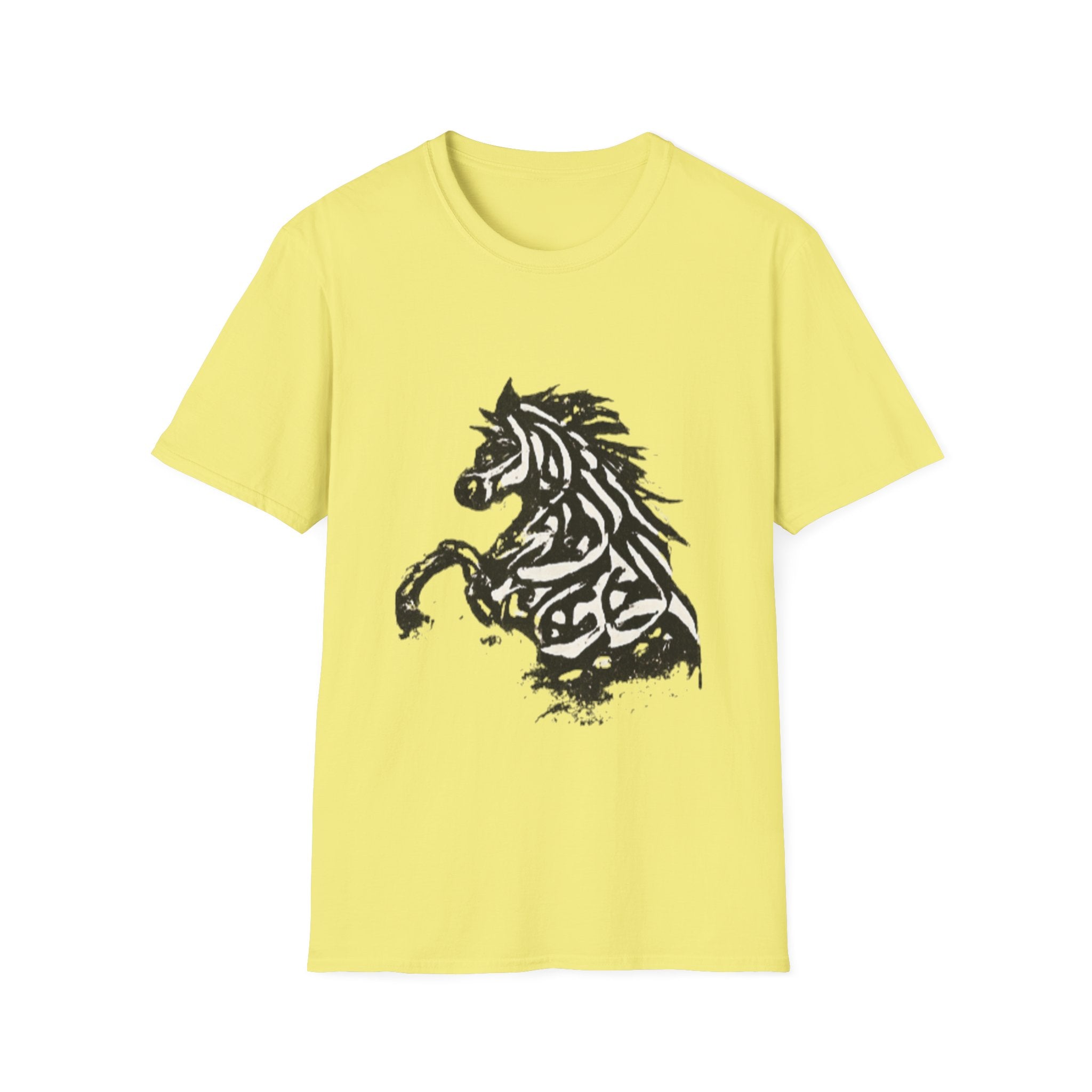 Tribal Stallion T‑Shirt — Bold Black Horse Graphic