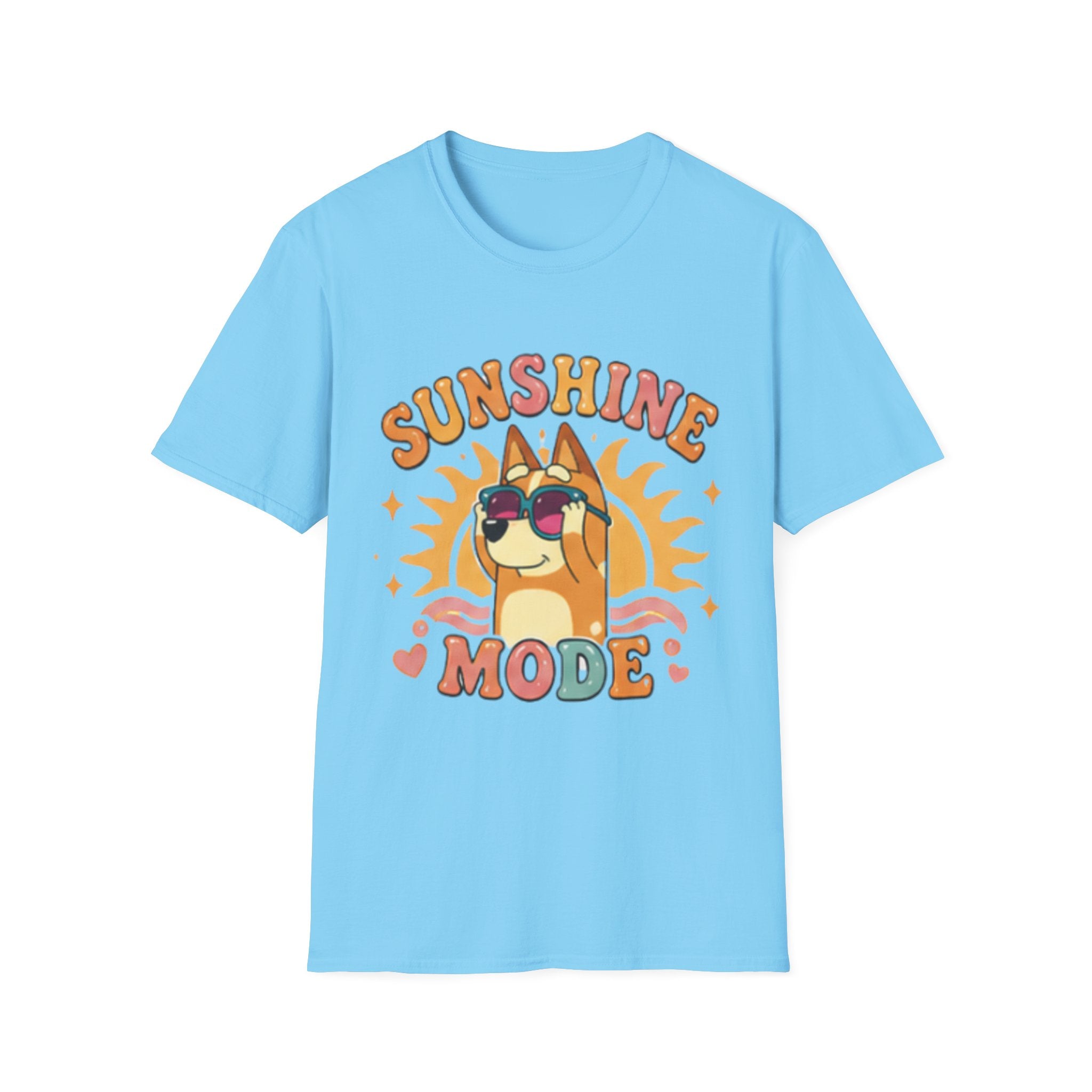 Sunshine Mode T-Shirt — Retro Sunglasses Dog Graphic
