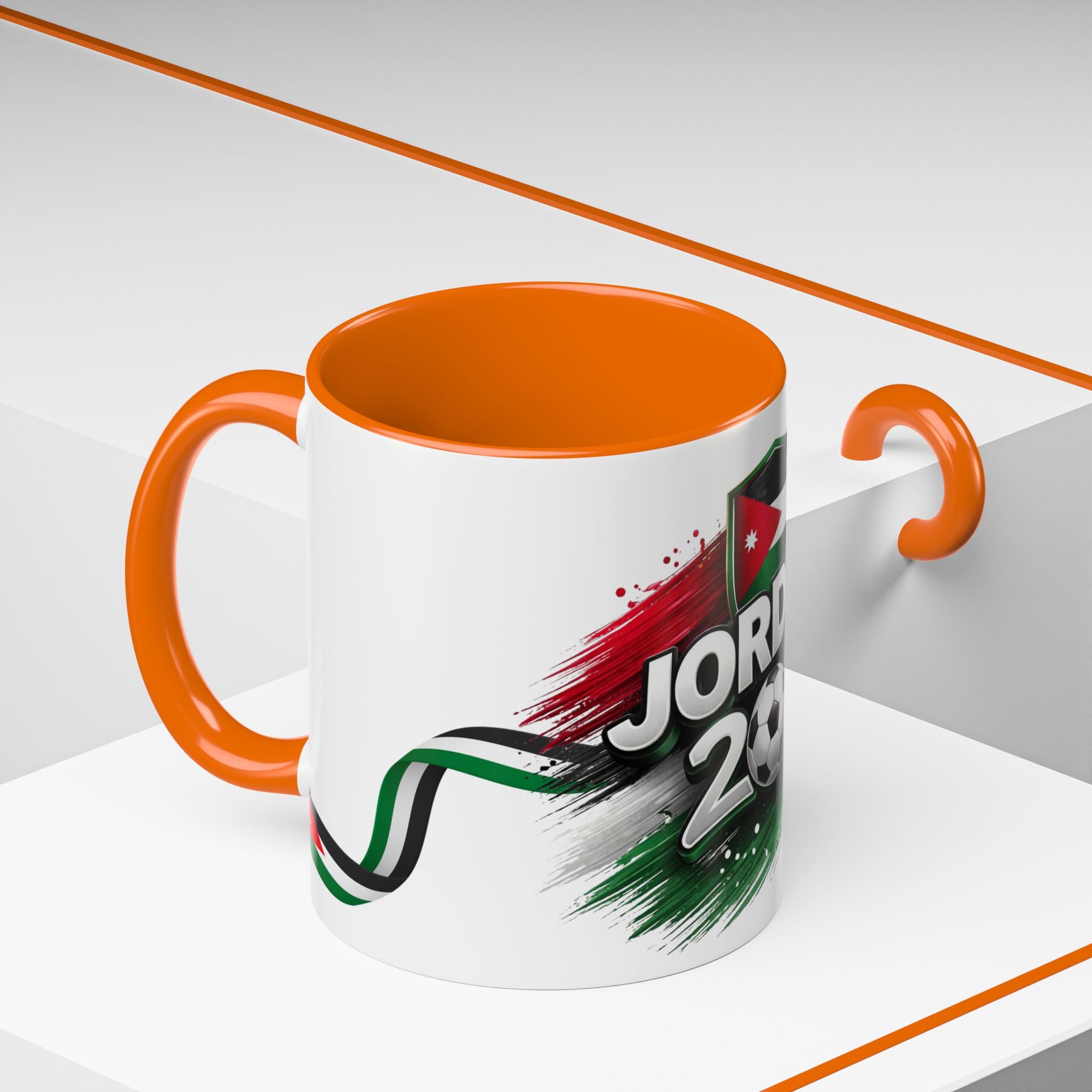Jordan 2026 Soccer Accent Coffee Mug – Jordan Flag Football Fan Gift (11/15oz)
