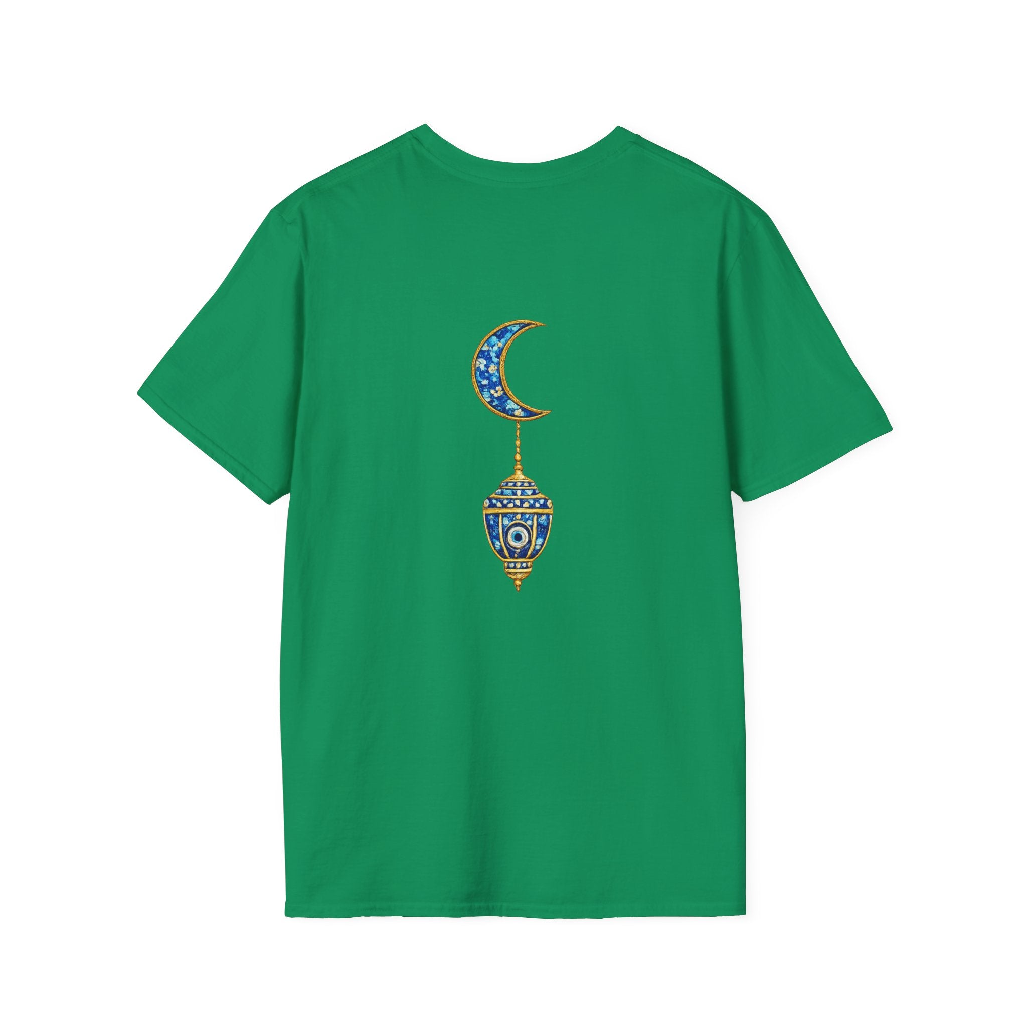 Evil Eye Crescent Lantern T‑Shirt — Protective Nazar Tee with Moon Lantern Design