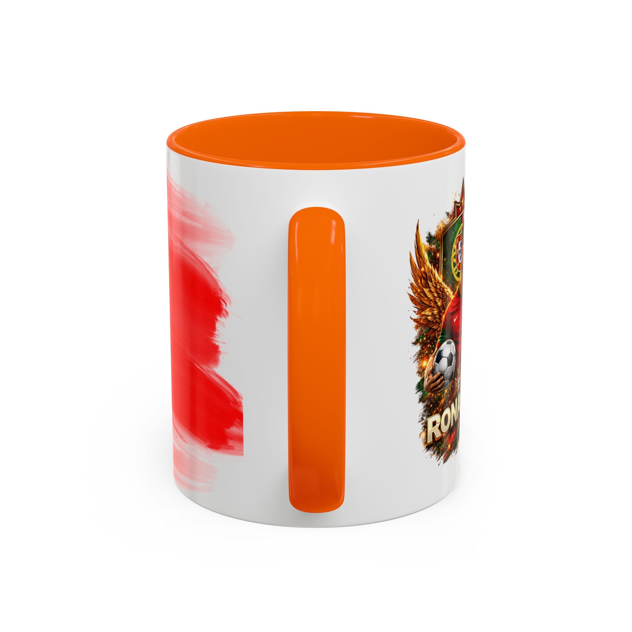 Portugal Flag Accent Coffee Mug — Painted Portuguese Crest Design (11/15oz)