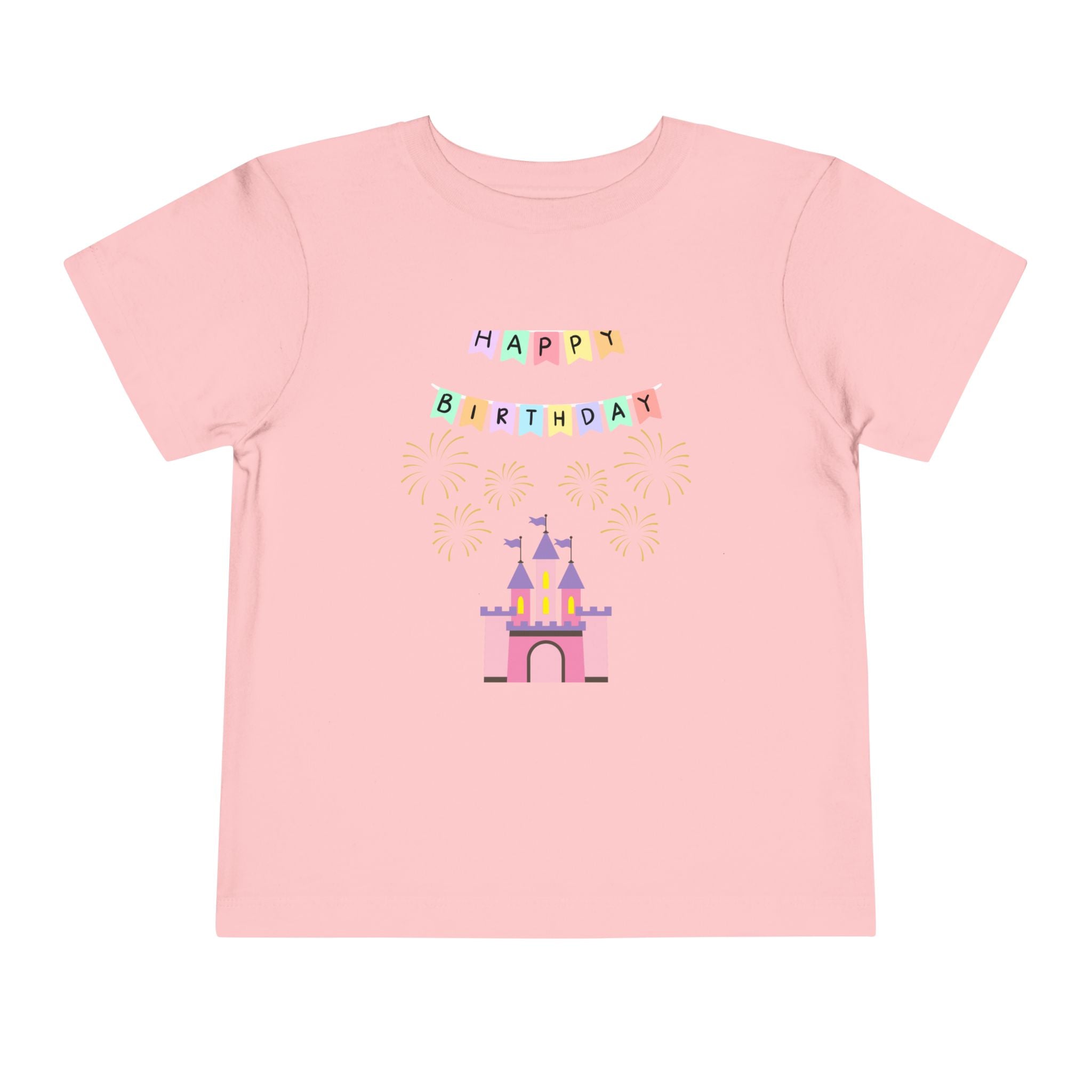 Toddler Birthday Castle Tee — "Happy Birthday" Princess Shirt
