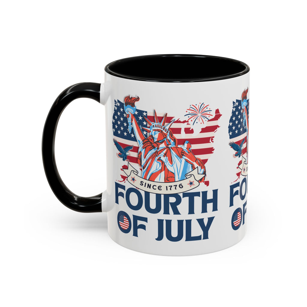 Fourth of July Accent Coffee Mug — Patriotic Statue of Liberty Design (11/15oz)