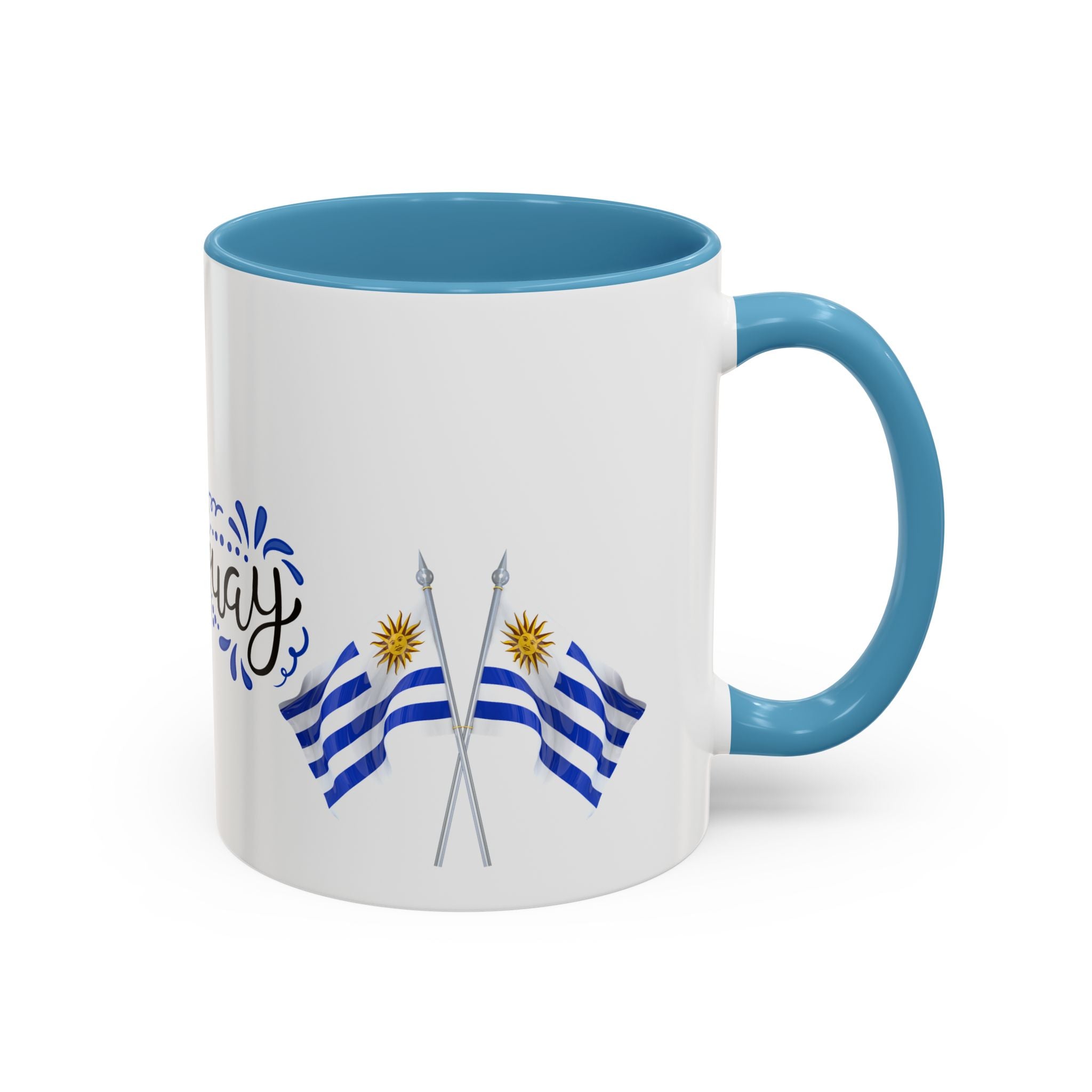 Uruguay Flag Accent Coffee Mug — Blue Sun National Pride 11/15oz