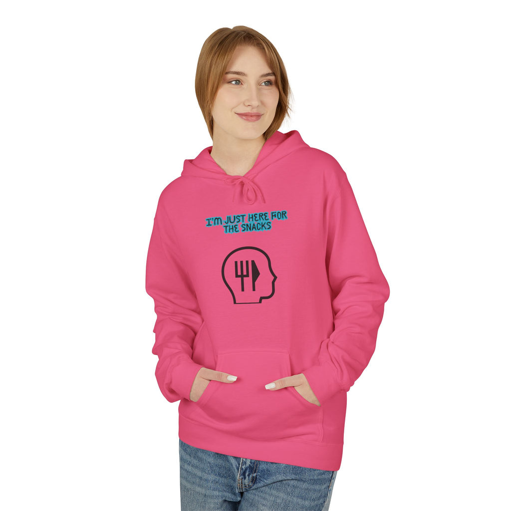 I’m Just Here for the Snacks Unisex Midweight Softstyle Fleece Hoodie